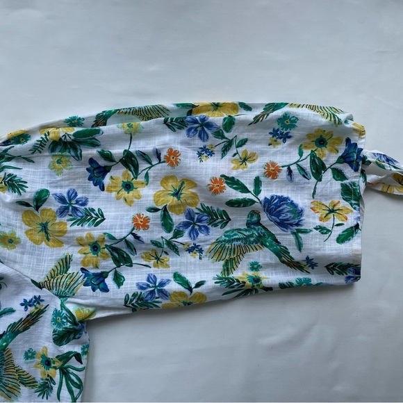 Old Navy Off the Shoulder Floral Summer Spring Cotton Sundress 3/4 Sleeve XL - Picture 7 of 9